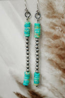 Turquoise & Desert Pearl Earrings-Stud Earrings-Rae Collective, Women's Online Fashion Boutique Located in Phoenix, Arizona (Scottsdale Area)