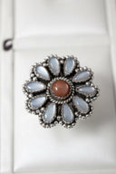 Chocolate Moonstone & Stone Cluster Sterling Silver Rings-Cluster Rings-Rae Collective, Women's Online Fashion Boutique Located in Phoenix, Arizona (Scottsdale Area)