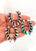 Angelic Sterling Silver Stone Earrings | PREORER OPEN-Drop Earrings-Rae Collective, Women's Online Fashion Boutique Located in Phoenix, Arizona (Scottsdale Area)