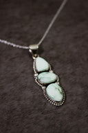 Palomas Three Stone Pendant-Chain Necklaces-Krush Kandy, Women's Online Fashion Boutique Located in Phoenix, Arizona (Scottsdale Area)