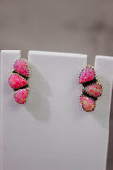 Three Stone Cluster Earrings-Stud Earrings-Krush Kandy, Women's Online Fashion Boutique Located in Phoenix, Arizona (Scottsdale Area)