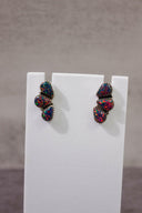 Three Stone Cluster Earrings-Stud Earrings-Rae Collective, Women's Online Fashion Boutique Located in Phoenix, Arizona (Scottsdale Area)