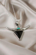 Lassie's Wild Horn Stone Pendant-Chain Necklaces-Rae Collective, Women's Online Fashion Boutique Located in Phoenix, Arizona (Scottsdale Area)