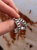 Sterling Silver Studded Baby Hoops-Hoop Earrings-Rae Collective, Women's Online Fashion Boutique Located in Phoenix, Arizona (Scottsdale Area)