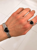 Solid Band Heart Single Stone Ring-Statement Rings-Rae Collective, Women's Online Fashion Boutique Located in Phoenix, Arizona (Scottsdale Area)