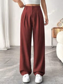 The Skyline High Rise Wide Straight Leg Pants | S-2X