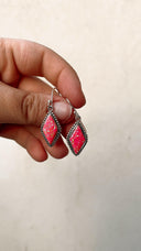 Diamond In My Eyes Stone Earrings-Hoop Earrings-Rae Collective, Women's Online Fashion Boutique Located in Phoenix, Arizona (Scottsdale Area)