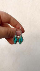 Diamond In My Eyes Stone Earrings-Hoop Earrings-Rae Collective, Women's Online Fashion Boutique Located in Phoenix, Arizona (Scottsdale Area)