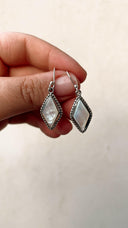 Diamond In My Eyes Stone Earrings-Hoop Earrings-Rae Collective, Women's Online Fashion Boutique Located in Phoenix, Arizona (Scottsdale Area)