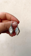 Diamond In My Eyes Stone Earrings-Hoop Earrings-Rae Collective, Women's Online Fashion Boutique Located in Phoenix, Arizona (Scottsdale Area)