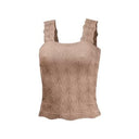Floral Textured Knit Tank Top