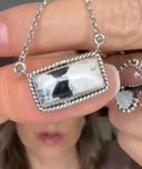 White Buffalo Single Stone Bar Necklace | Krush Exclusive-Bar Necklaces-Krush Kandy, Women's Online Fashion Boutique Located in Phoenix, Arizona (Scottsdale Area)