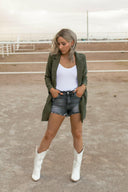 Zoom Meeting Lined Long Blazer Jacket-Blazers-Rae Collective, Women's Online Fashion Boutique Located in Phoenix, Arizona (Scottsdale Area)