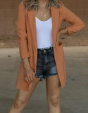 Zoom Meeting Lined Long Blazer Jacket-Blazers-Rae Collective, Women's Online Fashion Boutique Located in Phoenix, Arizona (Scottsdale Area)