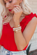 Rough Stone Stretch Beaded Bracelet-Bracelets-Krush Kandy, Women's Online Fashion Boutique Located in Phoenix, Arizona (Scottsdale Area)
