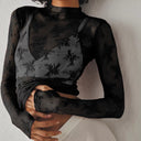 Chic Lace Mesh Top-Long Sleeve Tops-Rae Collective, Women's Online Fashion Boutique Located in Phoenix, Arizona (Scottsdale Area)