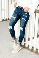 30" Destroyed Front Button Jean | KANCAN-Jeans-Rae Collective, Women's Online Fashion Boutique Located in Phoenix, Arizona (Scottsdale Area)