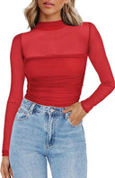 Elevated Long Sleeve Mesh Top