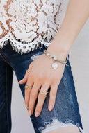 Pave Charm Twisted Bracelet-Twisted Bracelets-Krush Kandy, Women's Online Fashion Boutique Located in Phoenix, Arizona (Scottsdale Area)