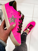 Neon Pink Star Sneaker-Sneakers-Rae Collective, Women's Online Fashion Boutique Located in Phoenix, Arizona (Scottsdale Area)