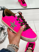 Neon Pink Star Sneaker-Sneakers-Rae Collective, Women's Online Fashion Boutique Located in Phoenix, Arizona (Scottsdale Area)