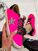 Neon Pink Star Sneaker-Sneakers-Rae Collective, Women's Online Fashion Boutique Located in Phoenix, Arizona (Scottsdale Area)