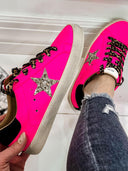 Neon Pink Star Sneaker-Sneakers-Rae Collective, Women's Online Fashion Boutique Located in Phoenix, Arizona (Scottsdale Area)