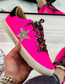Neon Pink Star Sneaker-Sneakers-Rae Collective, Women's Online Fashion Boutique Located in Phoenix, Arizona (Scottsdale Area)