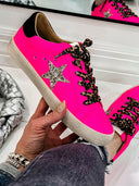 Neon Pink Star Sneaker-Sneakers-Rae Collective, Women's Online Fashion Boutique Located in Phoenix, Arizona (Scottsdale Area)