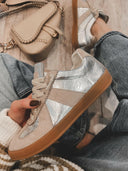 Maison Leather Suede Sneakers | Silver-Sneakers-Rae Collective, Women's Online Fashion Boutique Located in Phoenix, Arizona (Scottsdale Area)