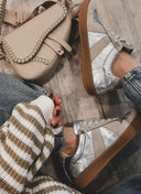 Maison Leather Suede Sneakers | Silver-Sneakers-Rae Collective, Women's Online Fashion Boutique Located in Phoenix, Arizona (Scottsdale Area)