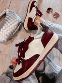Concept CloudWalk: Burgundy & Silver Color Block Sneakers-Shoes-Rae Collective, Women's Online Fashion Boutique Located in Phoenix, Arizona (Scottsdale Area)
