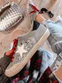 Silver Starlight: Silver Glitter Star Sneakers-Shoes-Rae Collective, Women's Online Fashion Boutique Located in Phoenix, Arizona (Scottsdale Area)