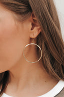 Hammered Metal Golden Open Hoop Earrings-Earrings-Krush Kandy, Women's Online Fashion Boutique Located in Phoenix, Arizona (Scottsdale Area)