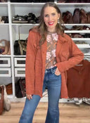 Ribbed Knit Buttons Front Flap Pocket Casual Shacket-Shackets-Krush Kandy, Women's Online Fashion Boutique Located in Phoenix, Arizona (Scottsdale Area)