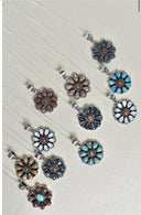 Daisy Days Sterling Silver & Stone Cluster Necklaces-Pendant Necklaces-Rae Collective, Women's Online Fashion Boutique Located in Phoenix, Arizona (Scottsdale Area)