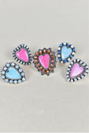 Heart Cluster Sterling Silver & Opal Rings-Cluster Rings-Rae Collective, Women's Online Fashion Boutique Located in Phoenix, Arizona (Scottsdale Area)