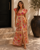 Island Muse Ruffle Maxi Dress
