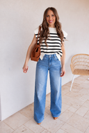 The Modern Muse Stripe Sweater Vest Top