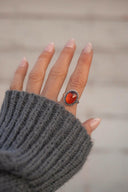 Mini Amber Sterling Silver Stone Ring | Krush Exclusive-Rae Collective, Women's Online Fashion Boutique Located in Phoenix, Arizona (Scottsdale Area)