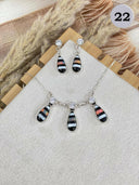 Kristyn's White CZ Stripe Stone Earring & Necklace-Stud Earrings-Rae Collective, Women's Online Fashion Boutique Located in Phoenix, Arizona (Scottsdale Area)