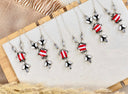Holiday Howlite Stripe Cluster Necklace-Chain Necklaces-Rae Collective, Women's Online Fashion Boutique Located in Phoenix, Arizona (Scottsdale Area)