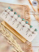 Multi Stone Bow Earrings-Stud Earrings-Rae Collective, Women's Online Fashion Boutique Located in Phoenix, Arizona (Scottsdale Area)