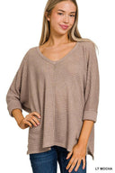 Tunnel Vision Hi-Low Jaquard Sweater-Sweaters-Krush Kandy, Women's Online Fashion Boutique Located in Phoenix, Arizona (Scottsdale Area)