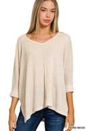 Tunnel Vision Hi-Low Jaquard Sweater-Sweaters-Krush Kandy, Women's Online Fashion Boutique Located in Phoenix, Arizona (Scottsdale Area)