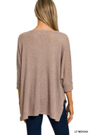 Tunnel Vision Hi-Low Jaquard Sweater-Sweaters-Krush Kandy, Women's Online Fashion Boutique Located in Phoenix, Arizona (Scottsdale Area)