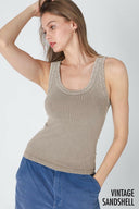NIKI BIKKI Sway With Me Vintage Ribbed Tank-Tanks-Rae Collective, Women's Online Fashion Boutique Located in Phoenix, Arizona (Scottsdale Area)
