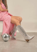 Nashville Full Rhinestone Western Knee-High Boots-Boots-Krush Kandy, Women's Online Fashion Boutique Located in Phoenix, Arizona (Scottsdale Area)