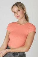 Ribbed Baby Tee-Short Sleeve Tops-Krush Kandy, Women's Online Fashion Boutique Located in Phoenix, Arizona (Scottsdale Area)