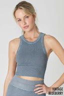 NIKIBIKI Vintage Ribbed High Neck Crop Top-Tanks-Rae Collective, Women's Online Fashion Boutique Located in Phoenix, Arizona (Scottsdale Area)